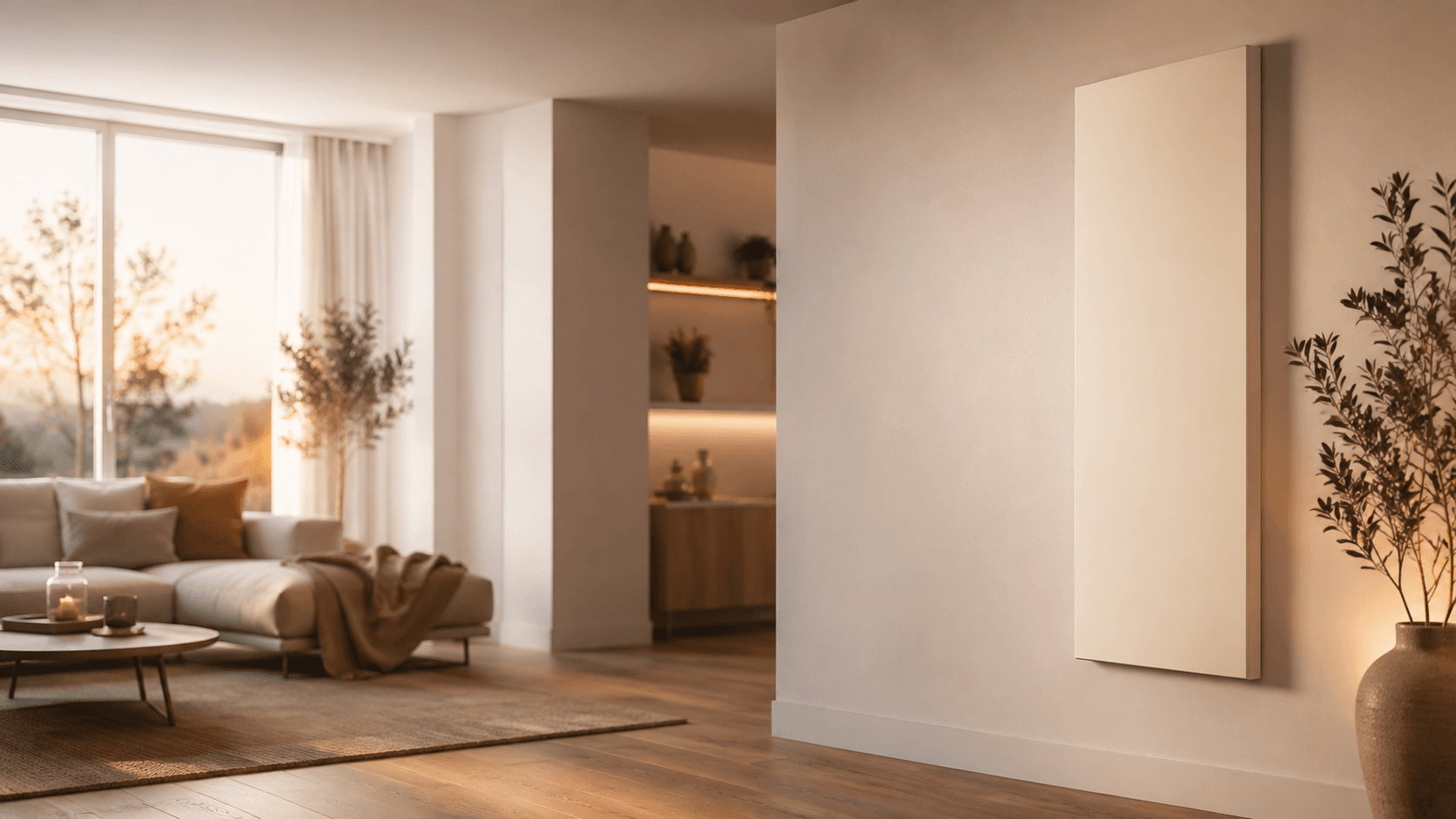 Infrarotheizung in modernem Zuhause